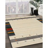 Contemporary Khaki Green Modern Rug, con1954