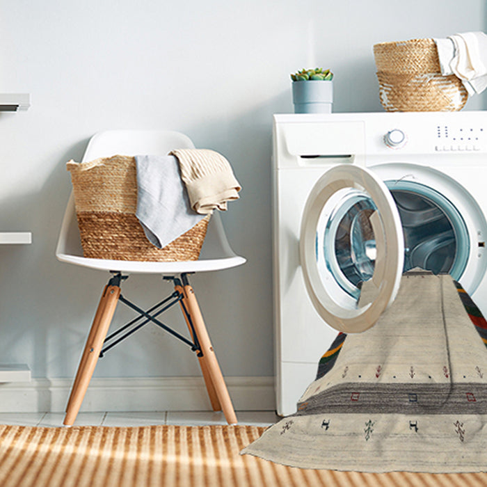 Machine Washable Contemporary Khaki Green Rug in a Washing Machine, wshcon1954
