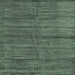 Sideview of Machine Washable Contemporary Green Rug, wshcon1957