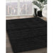 Contemporary Charcoal Black Modern Rug in Family Room, con1959