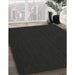 Contemporary Charcoal Black Modern Rug in Family Room, con195