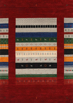 Contemporary Red Modern Rug, con1961