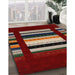 Machine Washable Contemporary Tomato Red Rug in a Family Room, wshcon1961