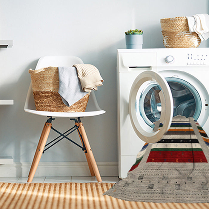 Machine Washable Contemporary Brown Rug in a Washing Machine, wshcon1962