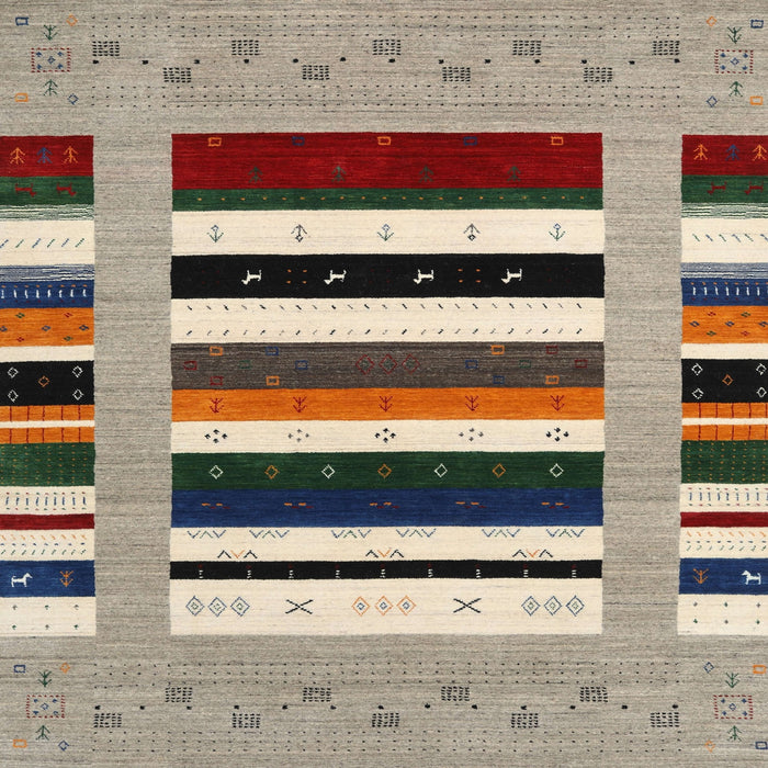 Sideview of Machine Washable Contemporary Brown Rug, wshcon1962