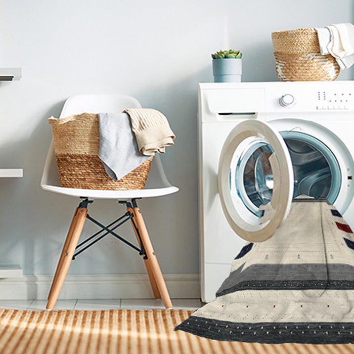 Machine Washable Contemporary Gray Rug in a Washing Machine, wshcon1963