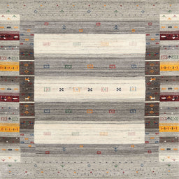 Square Contemporary Desert Sand Beige Modern Rug, con1964