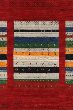 Contemporary Army Brown Modern Rug, con1969