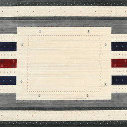 Square Contemporary Army Brown Solid Rug, con1971