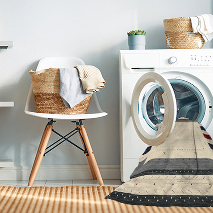 Machine Washable Contemporary Gold Rug in a Washing Machine, wshcon1972