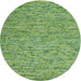 Square Machine Washable Contemporary Dark Lime Green Rug, wshcon1975