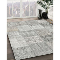 Contemporary Gray Patchwork Rug, con1977