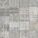 Square Contemporary Gray Patchwork Rug, con1977