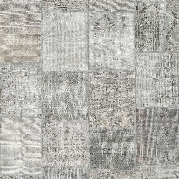 Contemporary Gray Patchwork Rug, con1977
