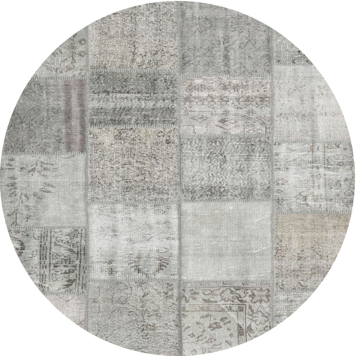 Square Machine Washable Contemporary Grey Gray Rug, wshcon1977