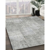 Contemporary Gray Patchwork Rug, con1978