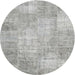 Square Machine Washable Contemporary Grey Gray Rug, wshcon1978