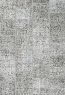 Contemporary Gray Patchwork Rug, con1978