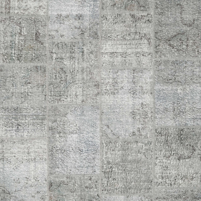 Contemporary Gray Patchwork Rug, con1978