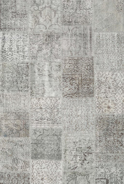 Contemporary Gray Patchwork Rug, con1980