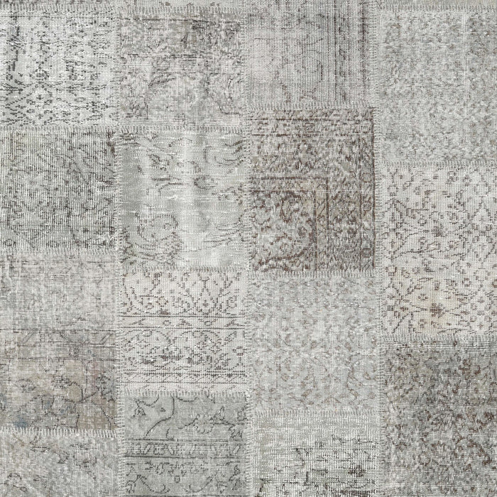 Contemporary Gray Patchwork Rug, con1980
