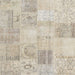 Square Contemporary Camel Brown Patchwork Rug, con1982