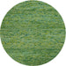 Square Machine Washable Contemporary Shamrock Green Rug, wshcon1985