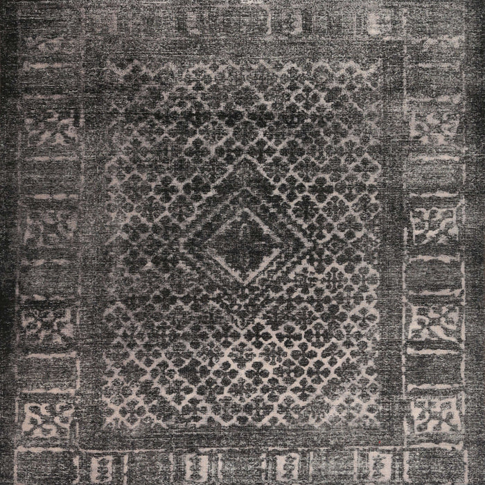 Square Contemporary Gray Modern Rug, con1986