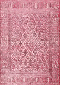 Machine Washable Contemporary Red Rug, wshcon1987