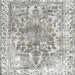 Square Contemporary Dark White Beige Modern Rug, con1988