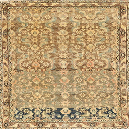 Square Contemporary Light Brown Modern Rug, con1990