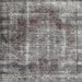 Square Contemporary Dark Gray Modern Rug, con1991