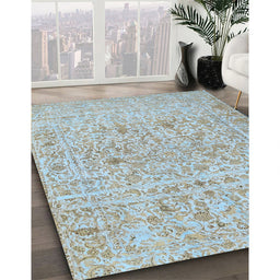 Machine Washable Contemporary Jeans Blue Rug in a Family Room, wshcon1992