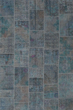 Contemporary Rat Gray Patchwork Rug, con1993