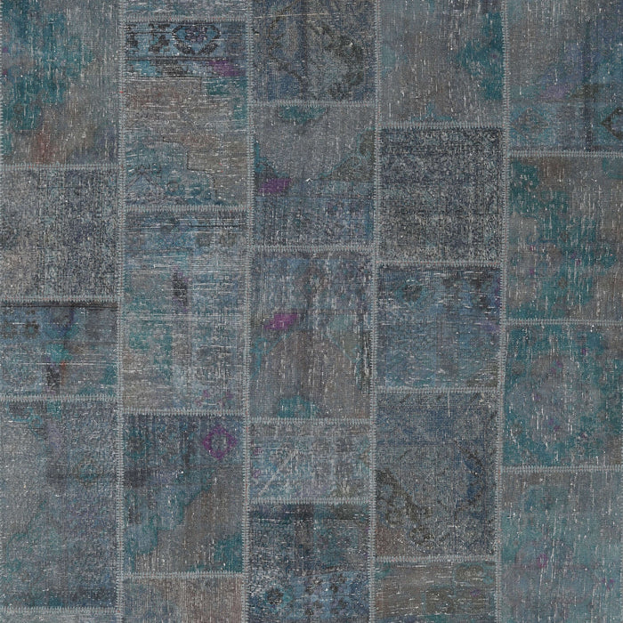 Contemporary Rat Gray Patchwork Rug, con1993