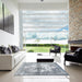 Square Contemporary Light Slate Gray Modern Rug in a Living Room, con1994