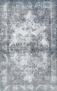 Machine Washable Contemporary Light Slate Gray Rug, wshcon1994