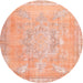 Sideview of Contemporary Mango Orange Modern Rug, con1996