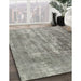 Contemporary Dark Gray Modern Rug in Family Room, con1999