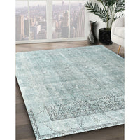 Contemporary Dark Sea Green Modern Rug, con2002