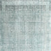 Square Contemporary Dark Sea Green Modern Rug, con2002