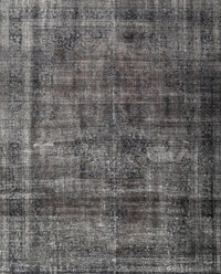 Machine Washable Contemporary Western Charcoal Gray Rug, wshcon2004