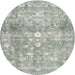 Sideview of Contemporary Pale Silver Gray Modern Rug, con2007