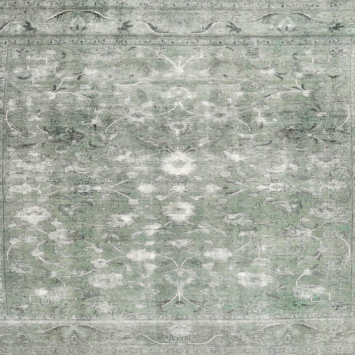 Square Contemporary Pale Silver Gray Modern Rug, con2007