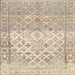 Square Contemporary Deep Peach Orange Modern Rug, con2008