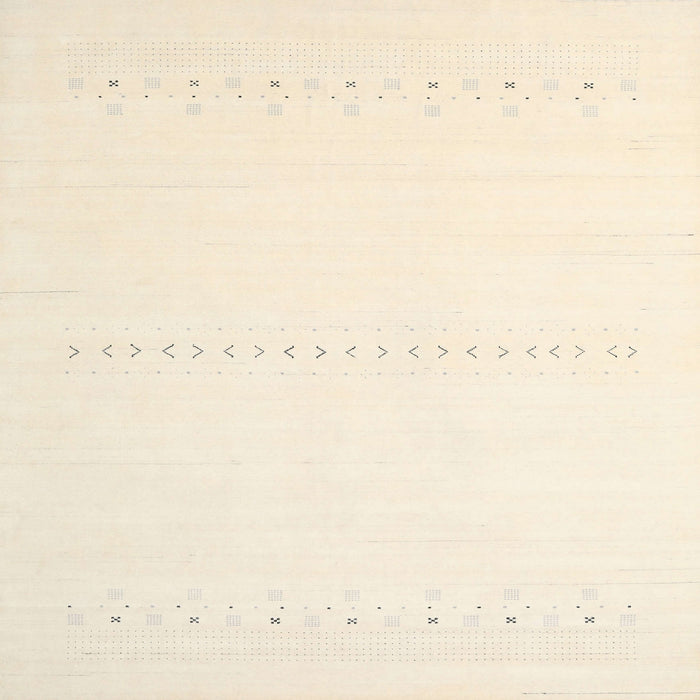 Square Contemporary Navajo White Gold Solid Rug, con2009