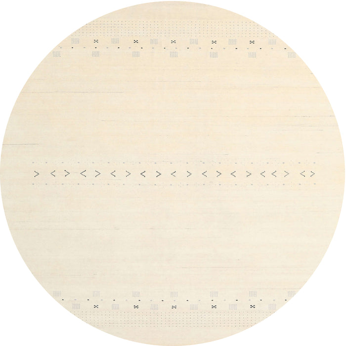 Sideview of Contemporary Navajo White Gold Solid Rug, con2009