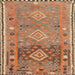 Square Contemporary Sand Brown Southwestern Rug, con2013