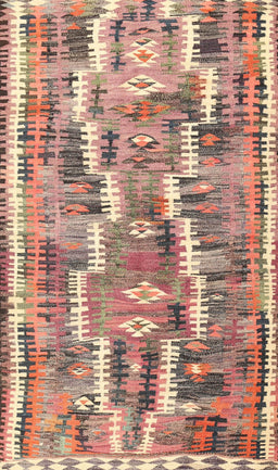 Contemporary Sienna Brown Southwestern Rug, con2017