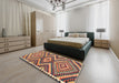 Machine Washable Contemporary Chestnut Brown Rug in a Bedroom, wshcon2018